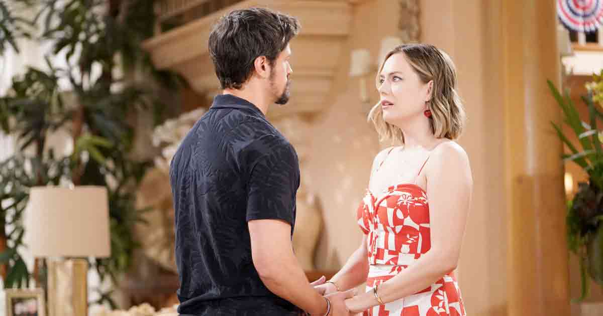 B&B Friday, July 5, 2024: Thomas has a proposal to Hope's request that he not marry Paris